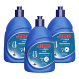 Kit 3 Detergente Jimo Lava Louça Gel 500g Envio Imediato