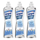 Kit 3 Detergente Limpol Gel Concentrado Cristal 400g