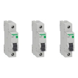 Kit 3 Disjuntor Mini Easy9 Termomag Monop 25a Curva C Schnei