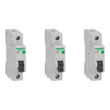 Kit 3 Disjuntor Mini Easy9 Termomag Monop 25a Curva C Schnei