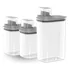 Kit 3 Dispenser Lavanderia Flow Alvejante Amaciante Sabão Cor Chumbo