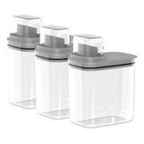 Kit 3 Dispensers Organizadores P Amaciante Sabão Lavanderia