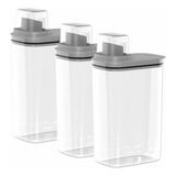 Kit 3 Dispensers Porta Sabão Líquido Pó Amaciante 2 3l Ou
