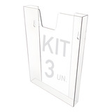 Kit 3 Displays Porta Folha Prontuário