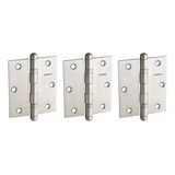 Kit 3 Dobradiças 3x2 5 Com Rolamento Sm 3025 Escovado Pado