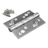 Kit 3 Dobradiças Portas Aço Inox 304 Pino Trava Segurança 4x3 Rolamento