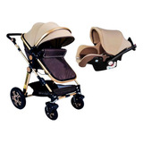 Kit 3 Em 1 Carrinho Luxo Bebê Conforto Selo Inmetro