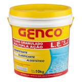 Kit 3 Em 1 Cloro Granulado Tri Genco 10 Kg Balde De Piscina