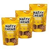 Kit 3 Embalagens Mordedor Natural Traqueia Bovina Desidratada Traquitas Natty Chews Para Cães 6 Unidades