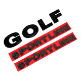 Kit 3 Emblemas Golf Sportline Preto Black Piano 2008 A 2014