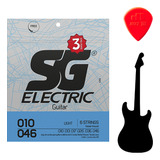 Kit 3 Encordoamento Sg Guitarra 010