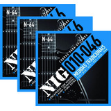 Kit 3 Encordoamentos Guitarra