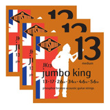 Kit 3 Encordoamentos Violão Aço Rotosound Jumbo King 013