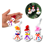 Kit 3 Enfeites Natal P árvore Boneco Neve Decoração Natalino Cor Sortidos