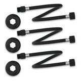 Kit 3 Engate Flexível Pvc Rabicho 1 2 40cm Censi Preto Fosco