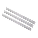 Kit 3 Escalímetro 30cm Triangular Metal Régua Profissional
