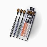 Kit 3 Escova De Dente Cerdas Ultra Macias Com Cabo Transparente Cristal Oferece Uma Longa Durabilidade Mantendo Sua Eficácia Ao Longo Do Tempo 