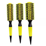 Kit 3 Escovas Evas 3002 3003 E 3005 Profissional Ceramic