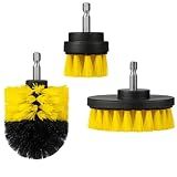 Kit 3 Escovas Rotativas Nylon Para Parafusadeira-Furadeira - Limpeza Pesada Em Carros- Banheiro- Cozinha - Cerdas Premium