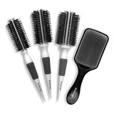Kit 3 Escovas Thermal Ceramic Profissional Raquete Free Flex