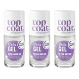 Kit 3 Esmalte Blant Top Coat Gel Incolor Secagem Rapida 9ml