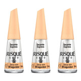 Kit 3 Esmalte Secante Express Risque