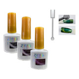 Kit 3 Esmaltes Em Gel Led Uv Nail Arte Unhas Imã Decoração