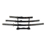 Kit 3 Espada Katana Decorativa Suporte