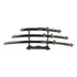 Kit 3 Espada Katana Wakizashi Dragão Decorativa Suporte Mesa