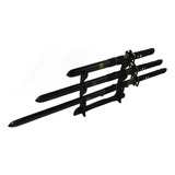 Kit 3 Espadas Katana Decorativa Ninja Último Samurai Suporte