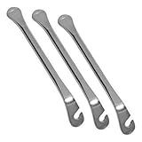 Kit 3 Espátulas Aço Cromada Para Tirar Pneu Bike MTB Speed Ferramenta Profissional Troca De Câmera De Ar Alta Durabilidade Prática Acessório Para Ciclistas E Manutenção De Bicicletas Remaro Pneu 