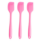 Kit 3 Espátulas Silicone Cozinha Coração 28cm Reforçada