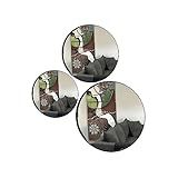 Kit 3 Espelhos Redondo Decorativo Com Moldura 60cm 50cm 40cm Cor Preto
