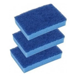 Kit 3 Esponja Azul Nao Risca Limpeza Delicada Scotch brite
