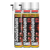 Kit 3 Espuma Expansiva Anti Chama Pro Foam Pu 750ml Soudal