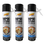 Kit 3 Espuma Expansiva Poliuretano Selante 500ml 340gr Mp90