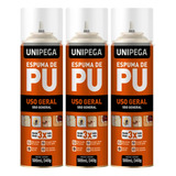 Kit 3 Espuma Expansiva Pu 500ml Uso Geral Universal Janelas