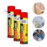 Kit 3 Espumas Expansivas Pu Vedação Max 310 500ml Chemicolor