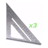 Kit 3 Esquadros Rápido Tipo Swanson Triangulo Speed Square 7