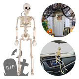 Kit 3 Esqueleto Caveira Decoração Halloween Terror 40cm Cor Branco