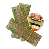 Kit 3 Esteira Para Enrolar Sushi Sushi Mat Sudare Bambu 24cm