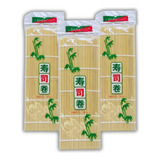 Kit 3 Esteiras Sudare Bambu Enrolar N Sushi Mat Japão Hachi8