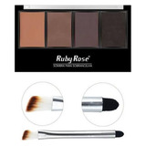 Kit 3 Estojos Trio De Sombra Para Sobrancelhas Rubyrose