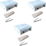 Kit 3 Estufas Manicure Mini Colors Estojo Inox Pegador
