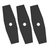 Kit 3 Faca Lâmina Roçadeira 2 Ponta 350mm Furo 1pol 25 4mm