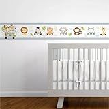 Kit 3 Faixa Decorativa Infantil Quarto Bebê Papel Parede Safari Animais