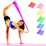 Kit 3 Faixa Elástica Fisioterapia Yoga Alongamento Pilates