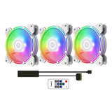 Kit 3 Fan Argb Fn 12rainbow d Wt Controladora Gamemax