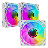 Kit 3 Fan Cooler Argb Gamemax Aurora Fn12a c8i w