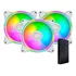 Kit 3 Fan Cooler Master Mf120 Halo 120mm 12cm White Edition Branco + Controlador Argb